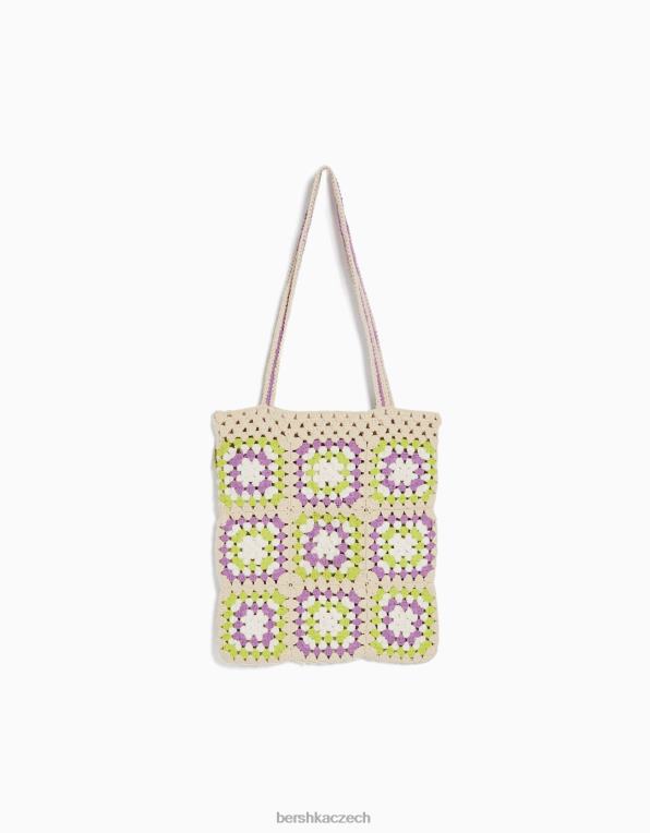 ženy Bershka háčkovaná nákupní taška P88442375 Příslušenství fialový