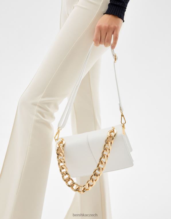 ženy Bershka harmoniková spojka s řetězem P88442402 Příslušenství bílý