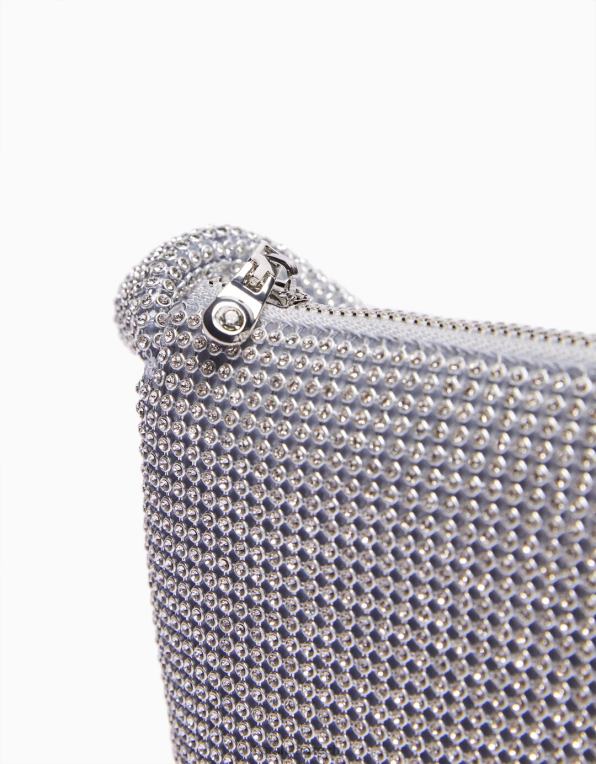 ženy Bershka kamínková taška s uchem P88441868 Příslušenství stříbrný