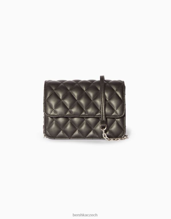 ženy Bershka prošívaná kabelka s řetízkovým uchem P88442363 Příslušenství Černá