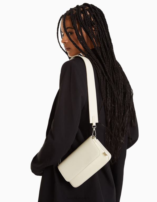 ženy Bershka strukturovaná crossbody kabelka P88442348 Příslušenství krém