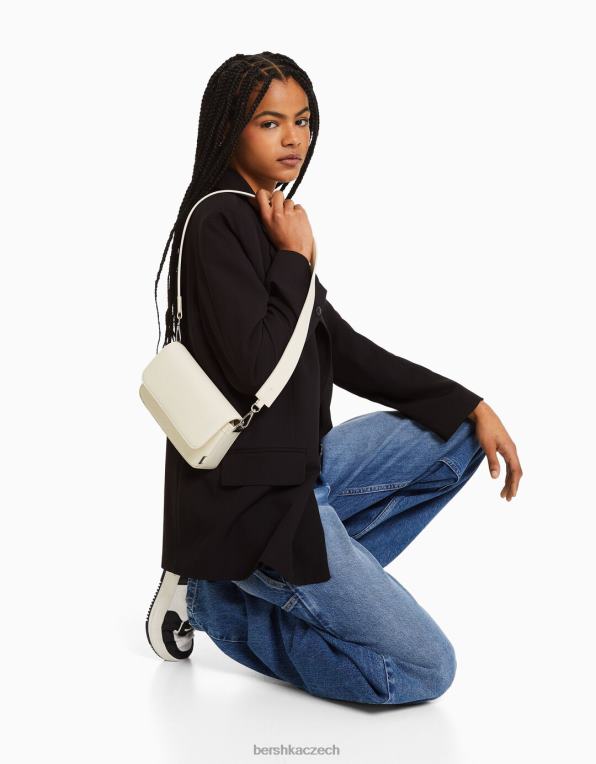 ženy Bershka strukturovaná crossbody kabelka P88442348 Příslušenství krém