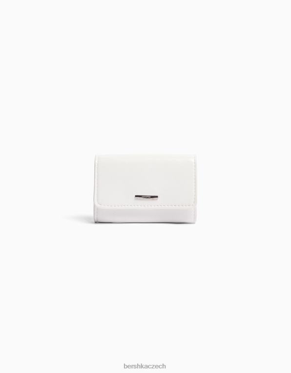ženy Bershka základní lesklá peněženka P88442396 Příslušenství krém