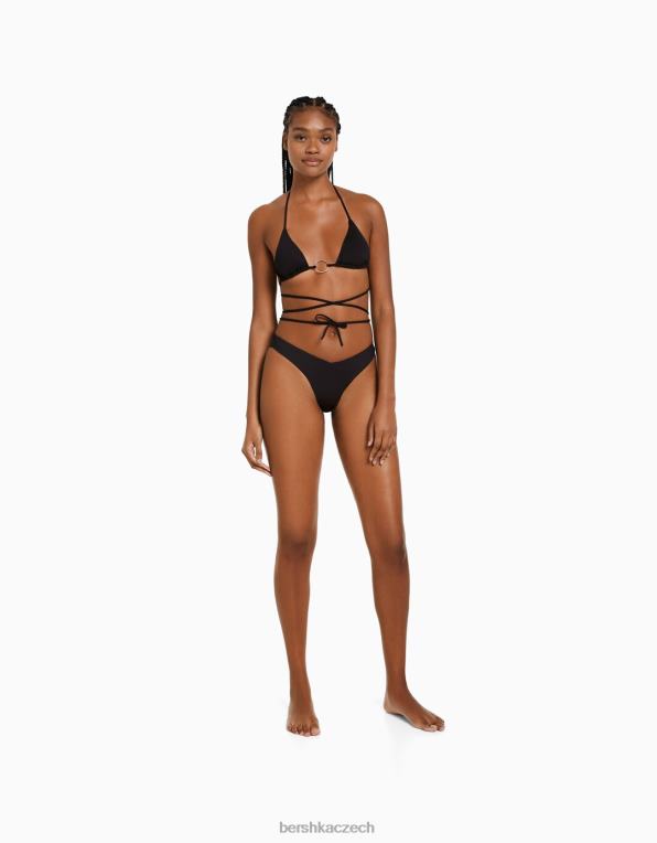 ženy Bershka horní díl bikin s detailem prstenu P88441796 oblečení Černá