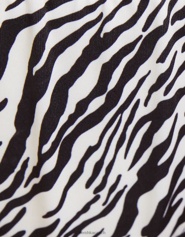 ženy Bershka horní díl bikin s potiskem zebry P88441885 oblečení krém