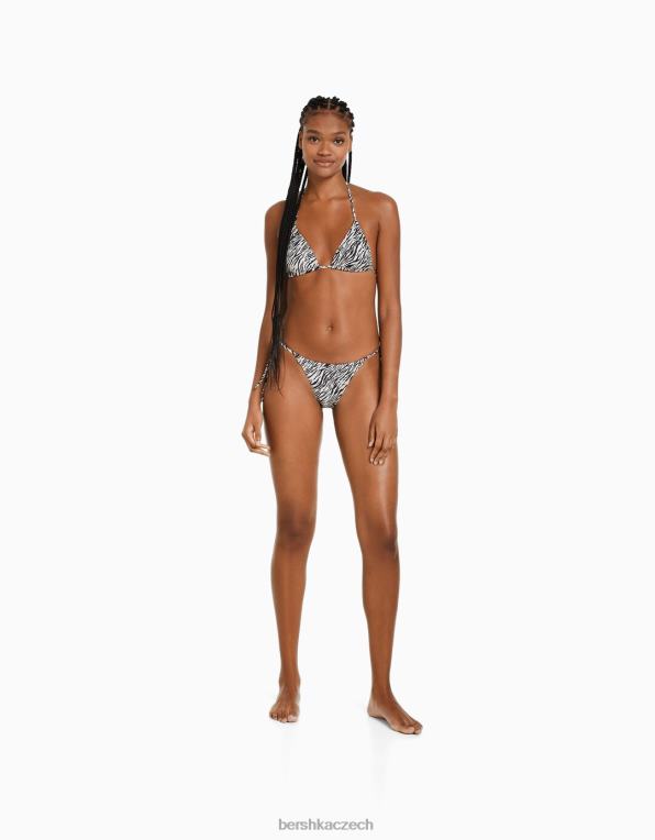 ženy Bershka horní díl bikin s potiskem zebry P88441887 oblečení krém