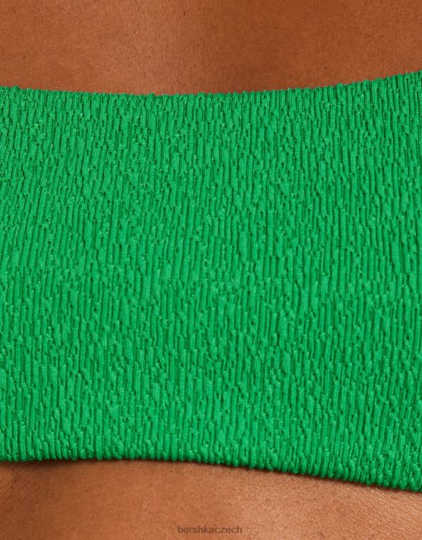 ženy Bershka strukturovaný top bikin P88441786 oblečení zelená