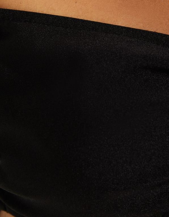 ženy Bershka třpytivé spodní díly bikin s bočními pásky P88441781 oblečení Černá