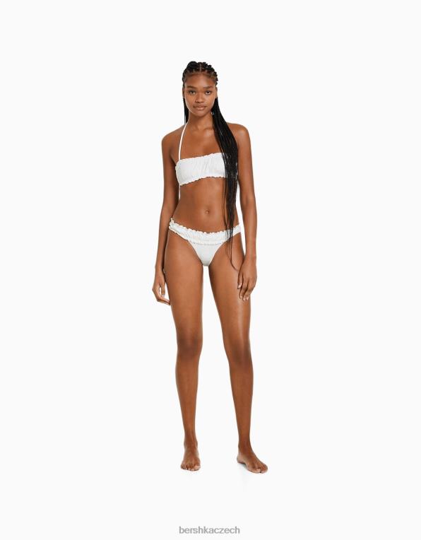 ženy Bershka top bikin se švýcarskou výšivkou P88441791 oblečení bílý