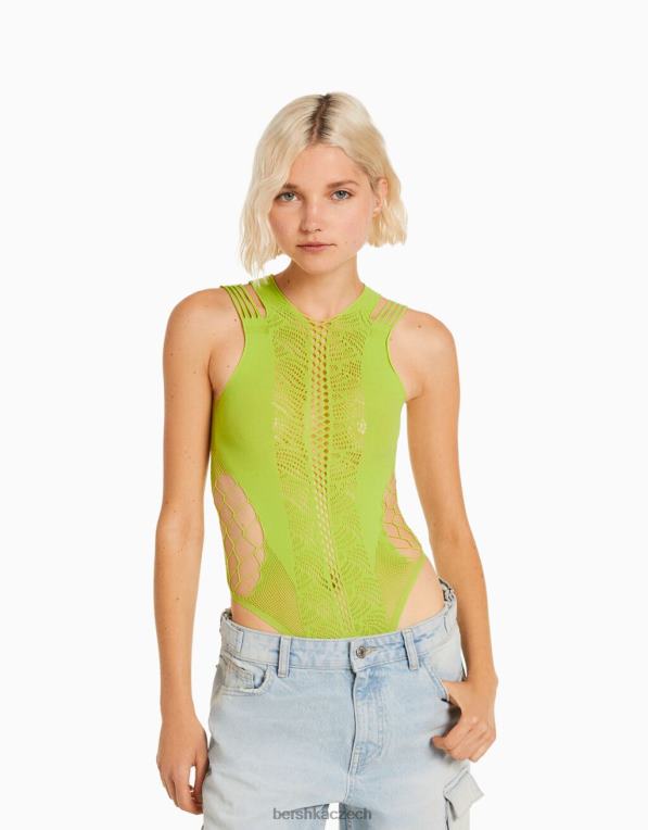 ženy Bershka bezešvé body P88441877 oblečení Limetka
