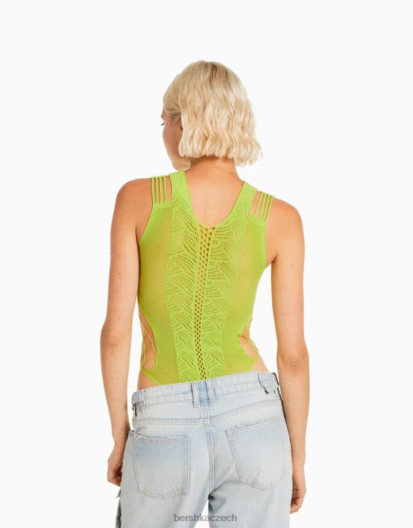 ženy Bershka bezešvé body P88441877 oblečení Limetka