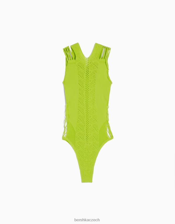 ženy Bershka bezešvé body P8844807 oblečení Limetka