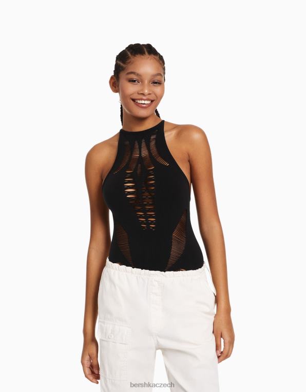 ženy Bershka bezešvé vykrojené body P8844829 oblečení Černá
