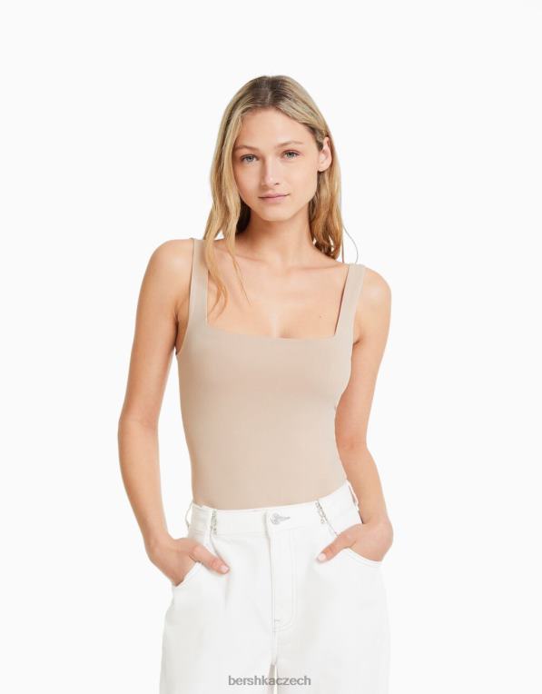 ženy Bershka jednobarevné páskové body P8844698 oblečení písek