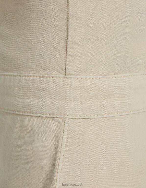 ženy Bershka džínový overal P88444078 oblečení krém