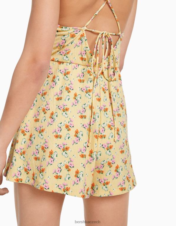 ženy Bershka overal s květinovým potiskem s ramínky P8844275 oblečení žlutá