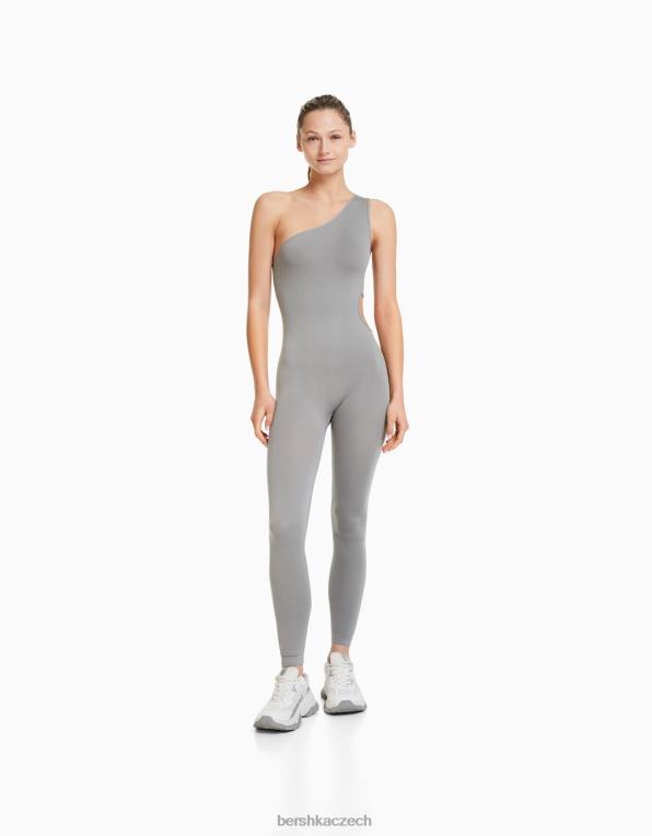 ženy Bershka vykrojený bezešvý overal P884499 oblečení Šedá