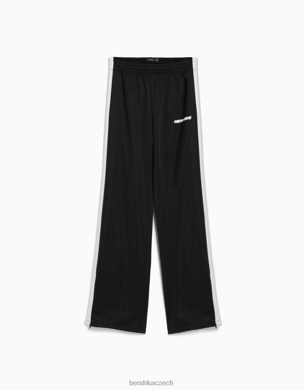 ženy Bershka souprava mikiny a kalhot s bočními pruhy P88442058 oblečení Černá