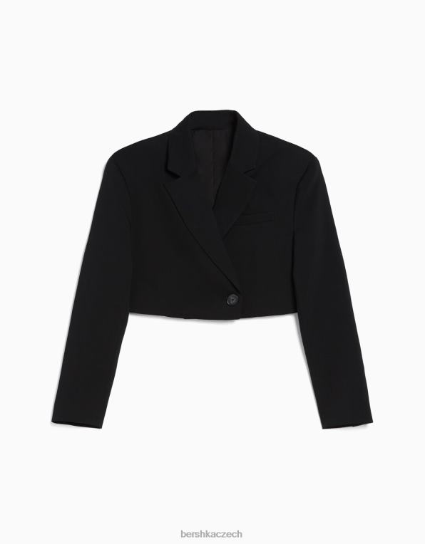 ženy Bershka zkrácený sako a sukně na míru P88442012 oblečení Černá