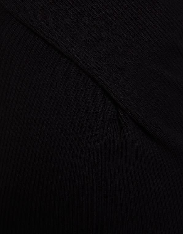 ženy Bershka crossover midi šaty bez rukávů P8844130 oblečení Černá