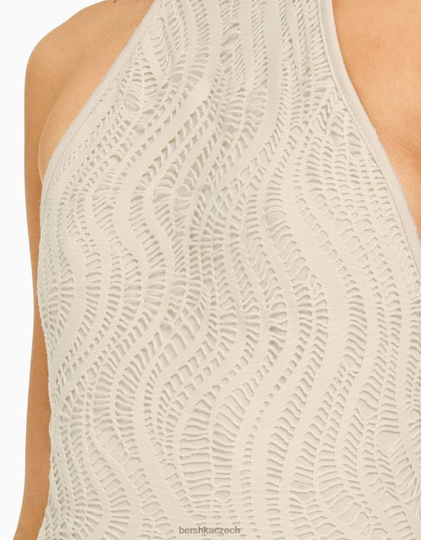 ženy Bershka háčkované minišaty s ohlávkou P8844202 oblečení béžový