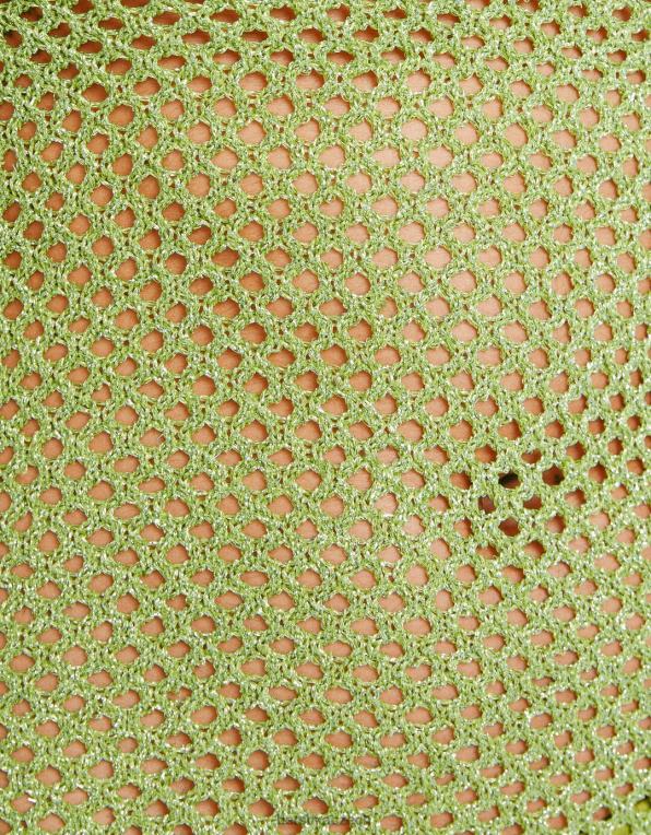 ženy Bershka lesklé minišaty ze síťoviny na ramínka P8844170 oblečení zelená