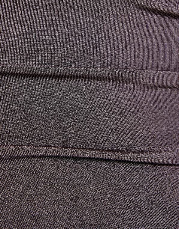 ženy Bershka midi šaty s ramínky a volány P8844218 oblečení tmavošedý