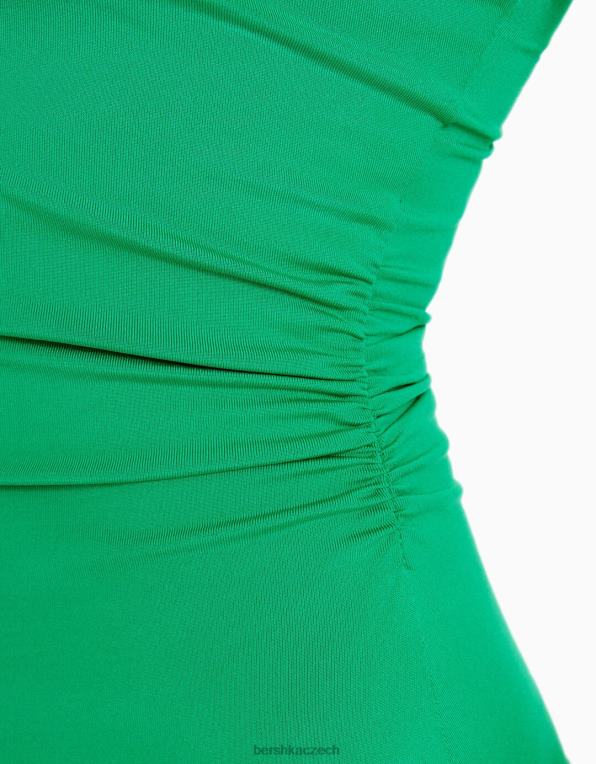 ženy Bershka minišaty mimo ramena P884451 oblečení zelená