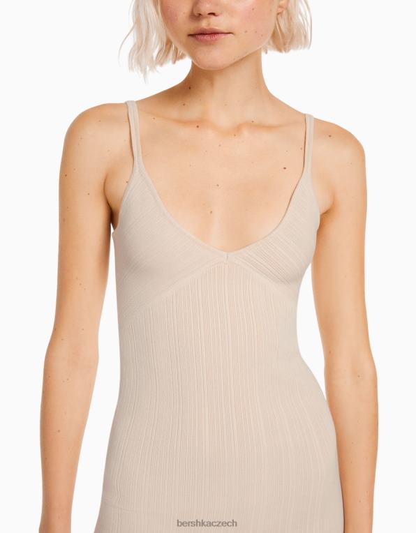 ženy Bershka minišaty na ramínka P8844164 oblečení růžový