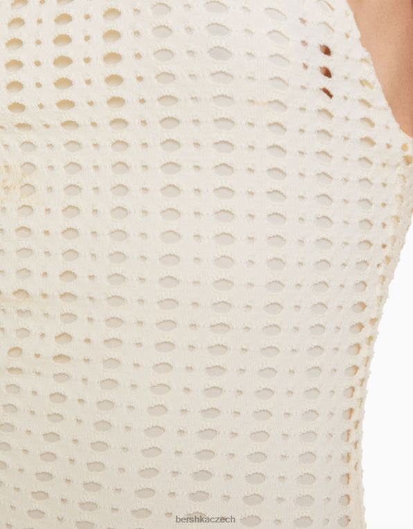ženy Bershka rustikální minišaty s halterneck P8844173 oblečení krém