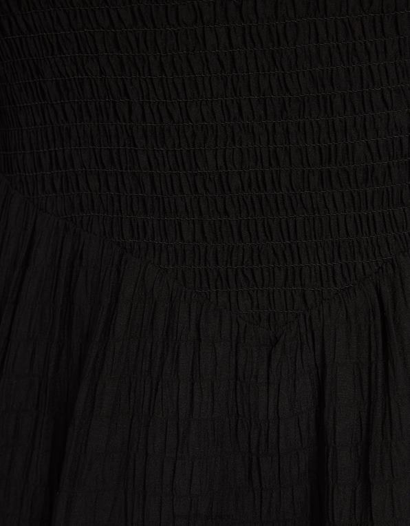 ženy Bershka texturované objemné minišaty s dlouhým rukávem P8844223 oblečení Černá