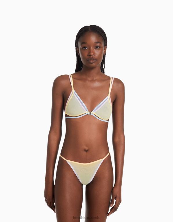 ženy Bershka barevná trojúhelníková podprsenka P88441754 oblečení růžový