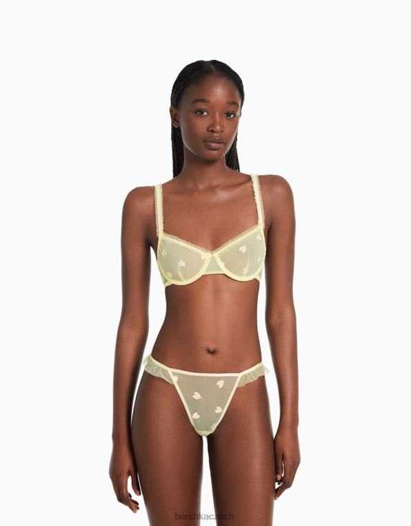 ženy Bershka nařasená tanga P88441743 oblečení žlutá