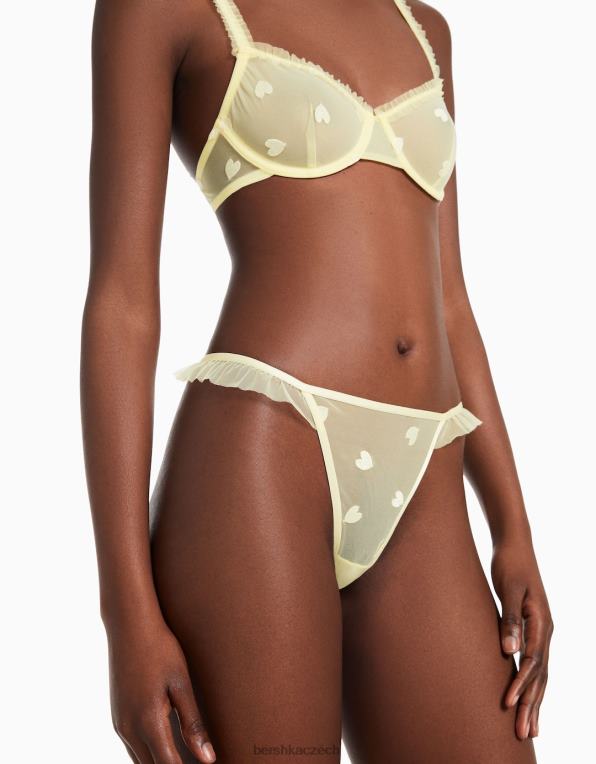 ženy Bershka nařasená tanga P88441743 oblečení žlutá