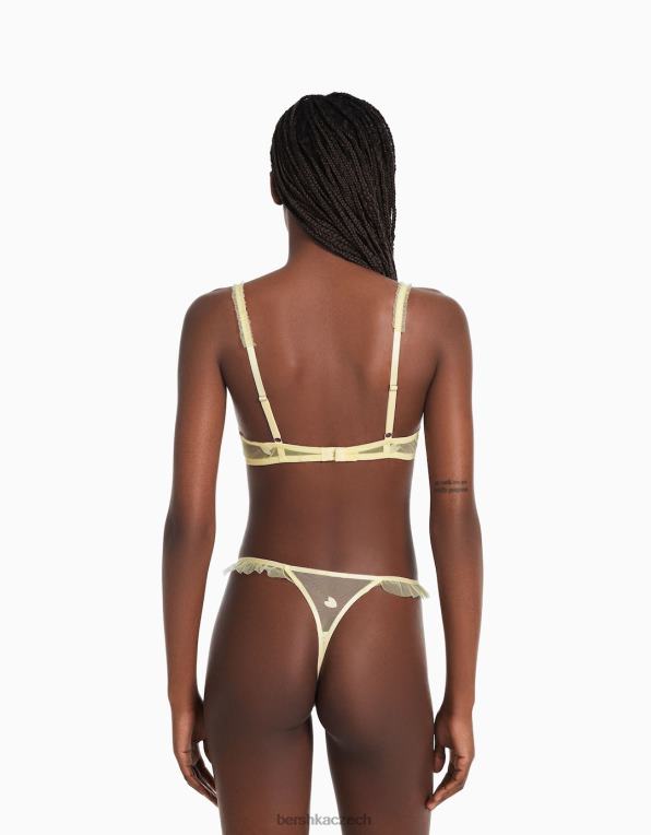 ženy Bershka volánková podprsenka s kosticí P88441740 oblečení žlutá