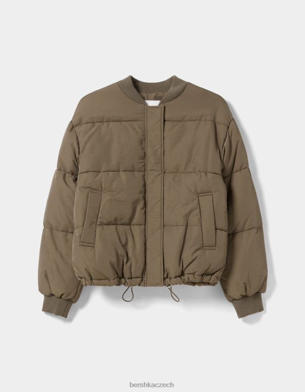 ženy Bershka prošívaná bomber bunda P88441138 oblečení písek