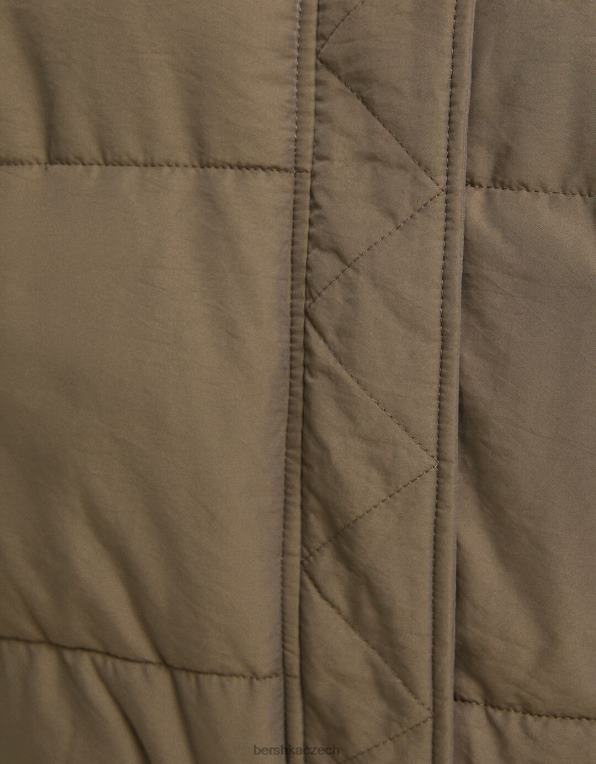 ženy Bershka prošívaná bomber bunda P88441138 oblečení písek