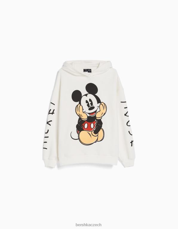 ženy Bershka mickey print mikina P88441279 oblečení špinavě bílé