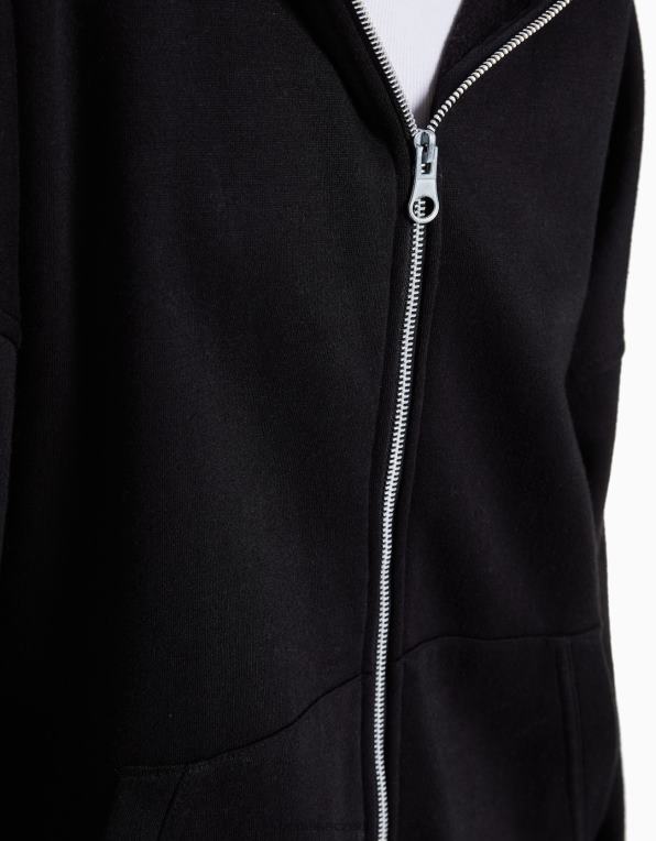 ženy Bershka oversize mikina na zip P88441228 oblečení Černá