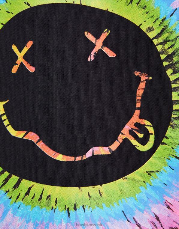 ženy Bershka mikina s potiskem nirvana P88441250 oblečení tmavošedý