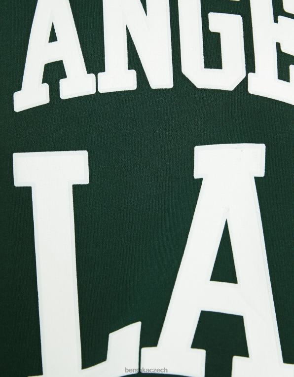 ženy Bershka oversize mikina s potiskem P88441218 oblečení zelená