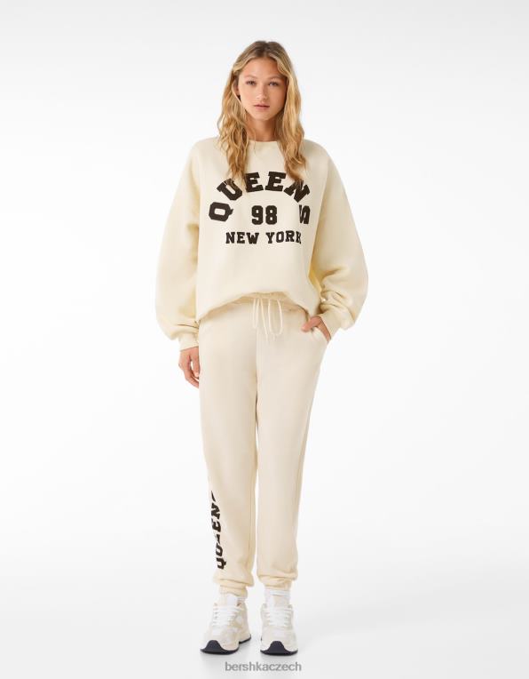 ženy Bershka oversize mikina s potiskem P88441246 oblečení béžový