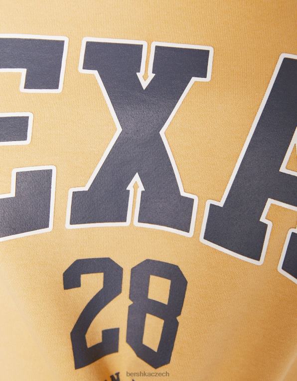 ženy Bershka oversize mikina s potiskem P88441249 oblečení žlutá