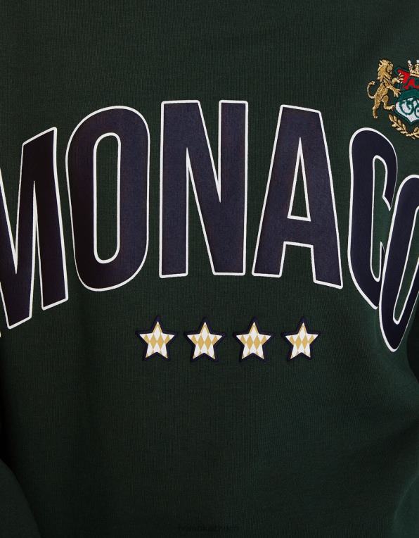 ženy Bershka potištěná mikina P88441274 oblečení zelená