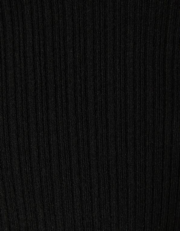 ženy Bershka žebrovaný svetr s vysokým krkem P88441055 oblečení Černá