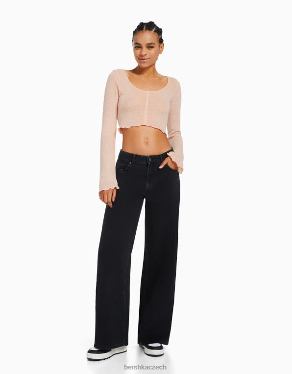 ženy Bershka kudrnatý svetr P88441015 oblečení růžový