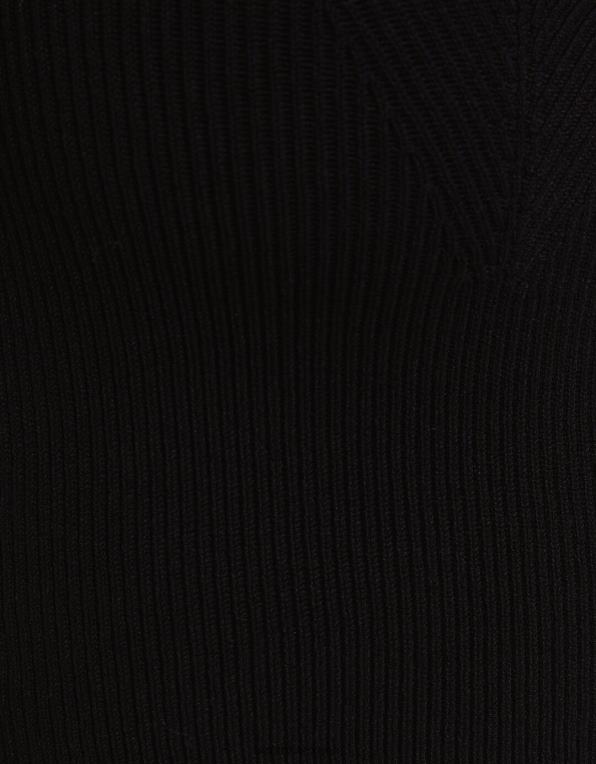 ženy Bershka pletený svetr s krátkým rukávem se srdíčkovým výstřihem P8844542 oblečení Černá