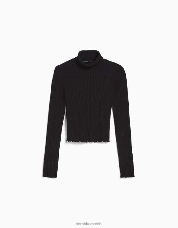 ženy Bershka rolák P88441012 oblečení Černá