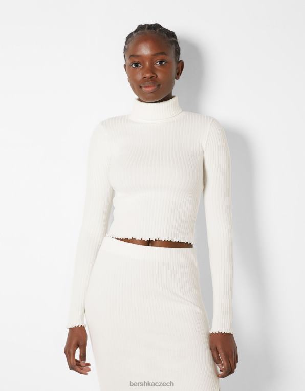 ženy Bershka rolák P88441014 oblečení krém