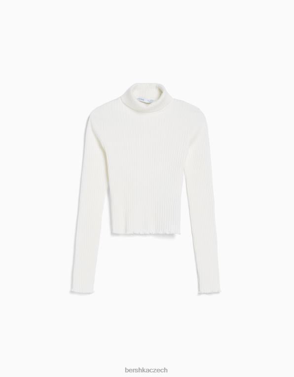 ženy Bershka rolák P88441014 oblečení krém